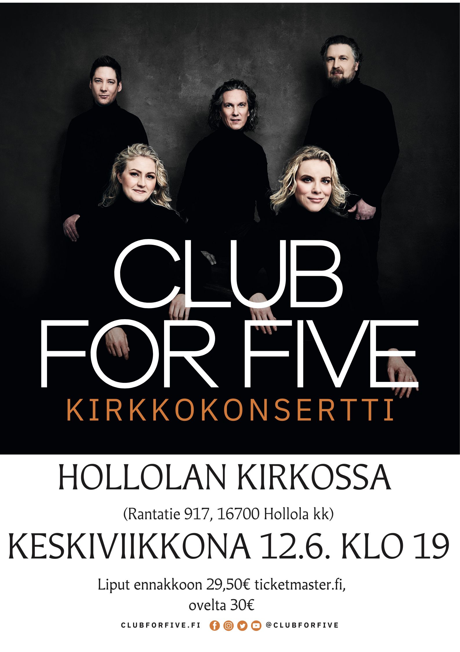 club for five - kirkkokonsertti