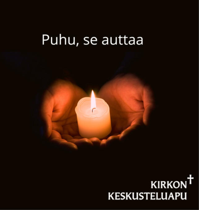 Kädet pitävät kynttilää