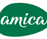 Amican vihervalkoinen logo