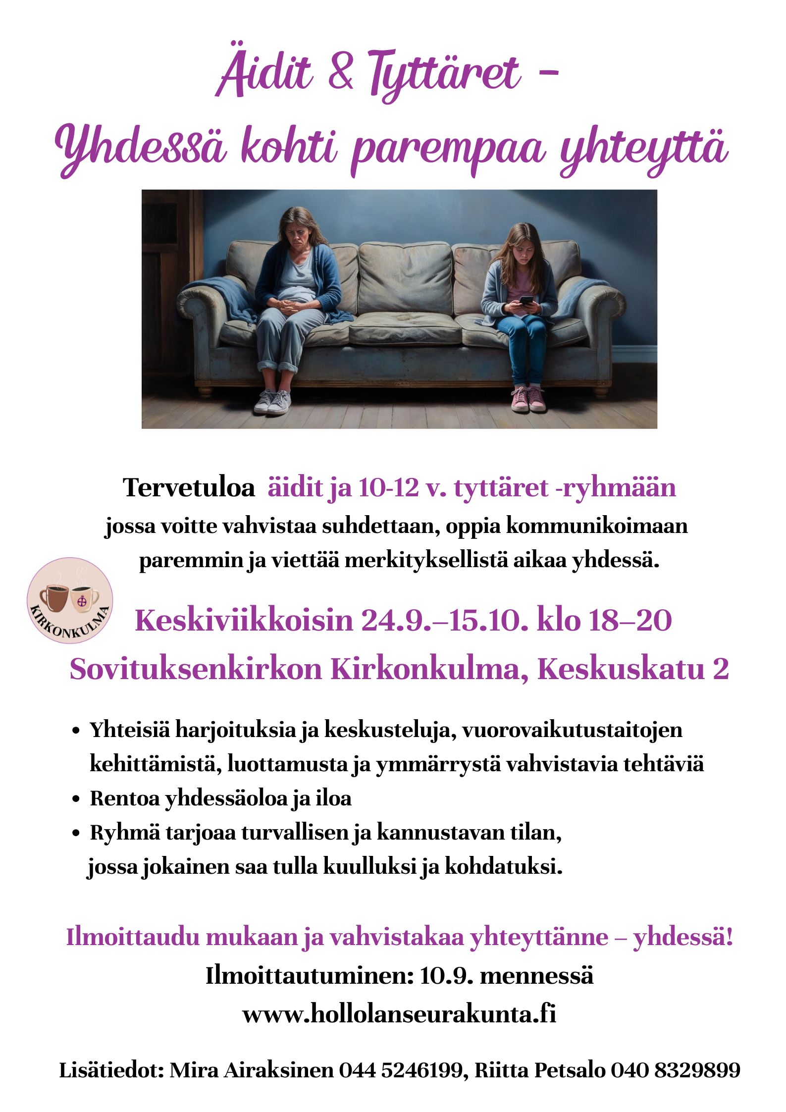 Äidit ja tyttäret- Yhdessä kohti parempaa yhteyttä Äidit ja tyttäret-ryhmä