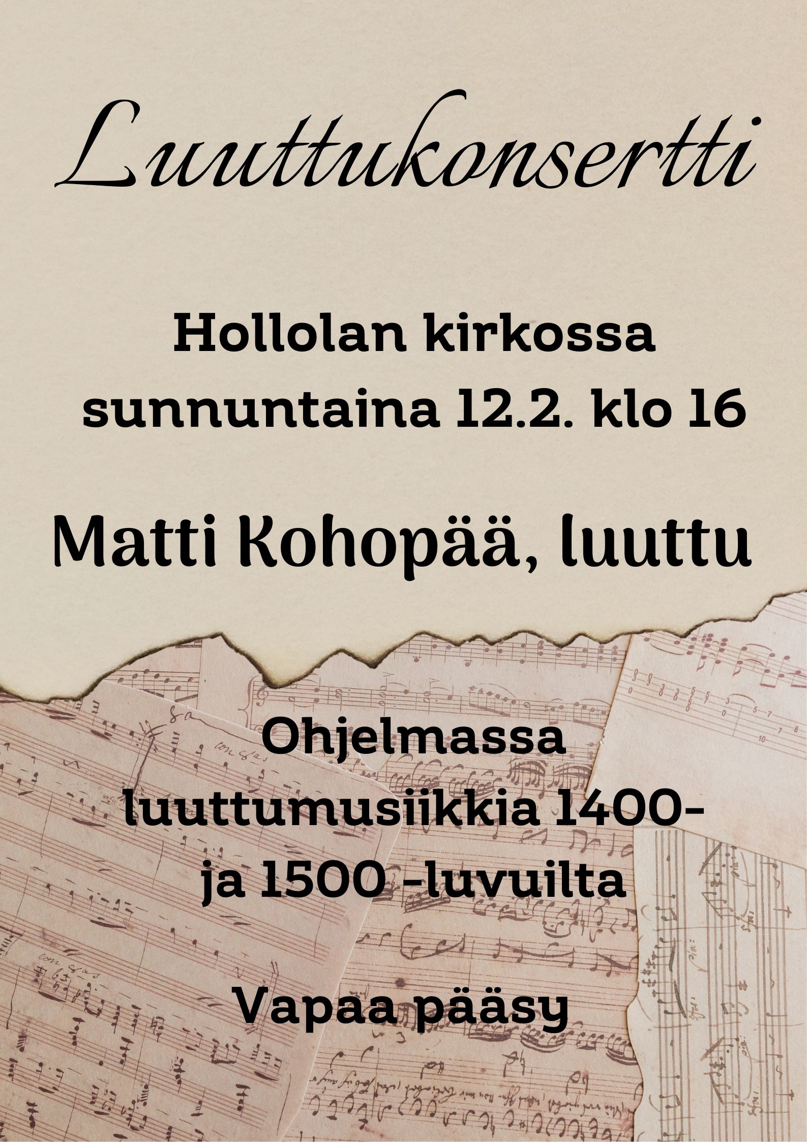 luuttukonsertin juliste