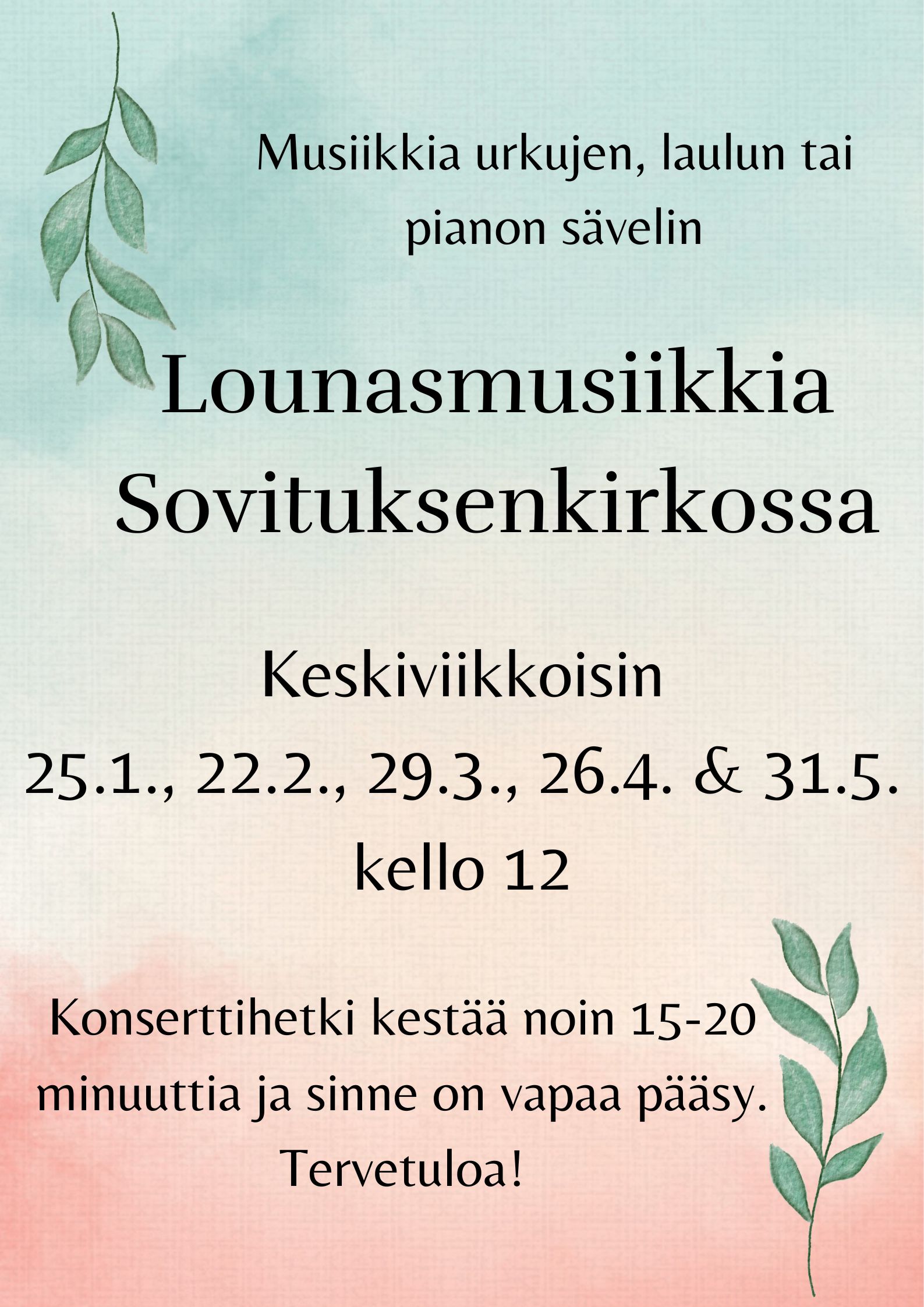 lounasmusiikin juliste