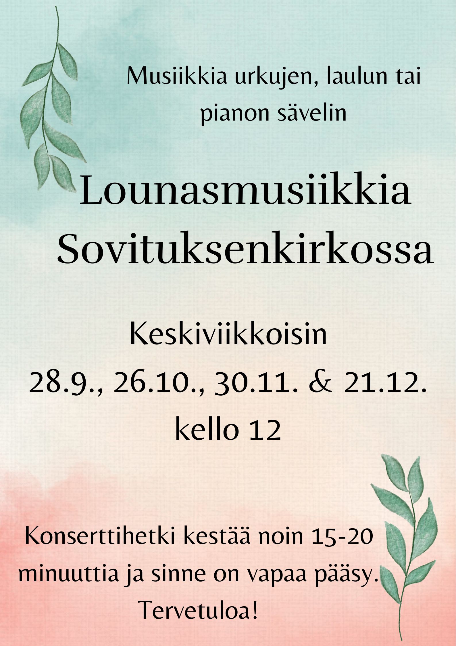 lounasmusiikin juliste