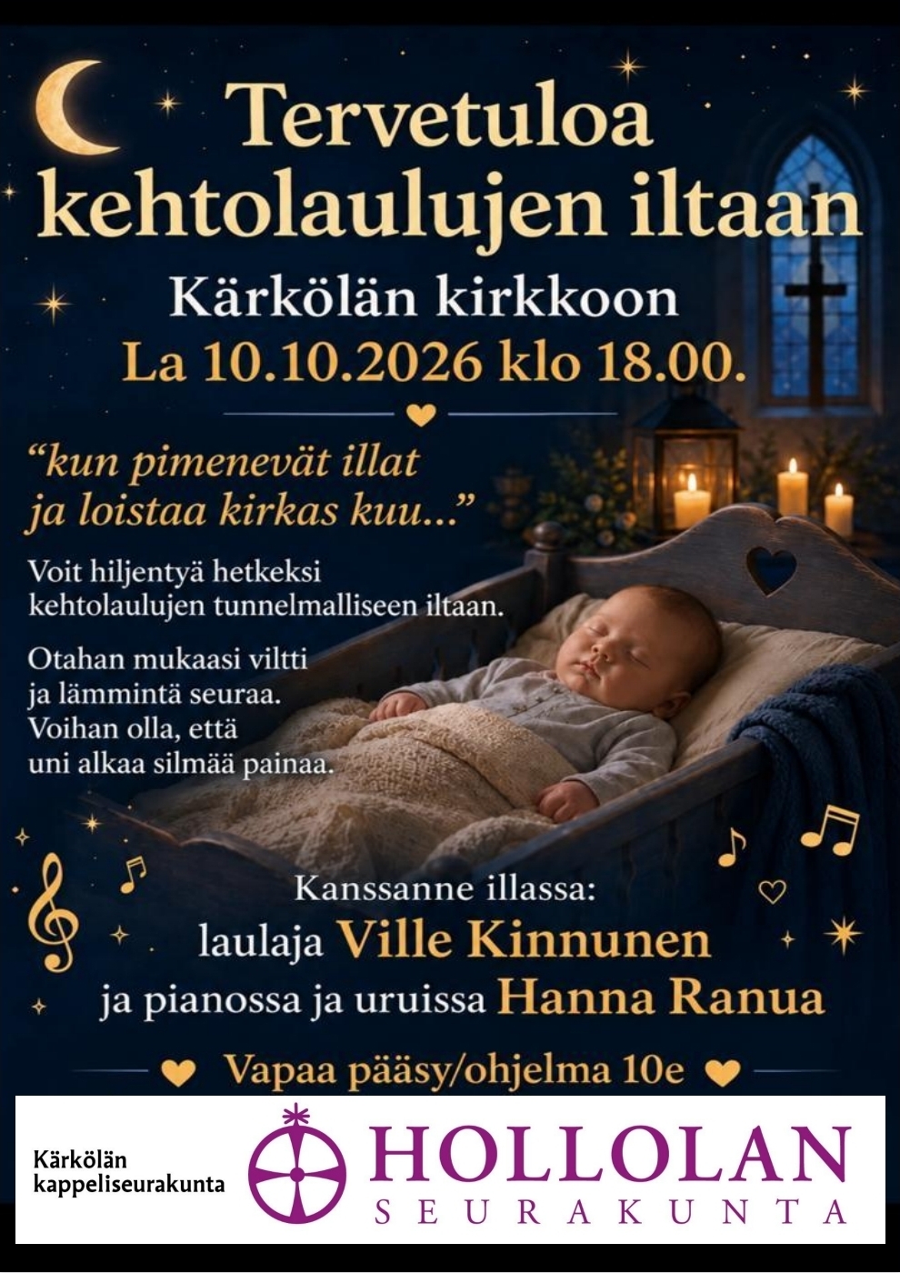 kehtolauluillan mainoksen kuva