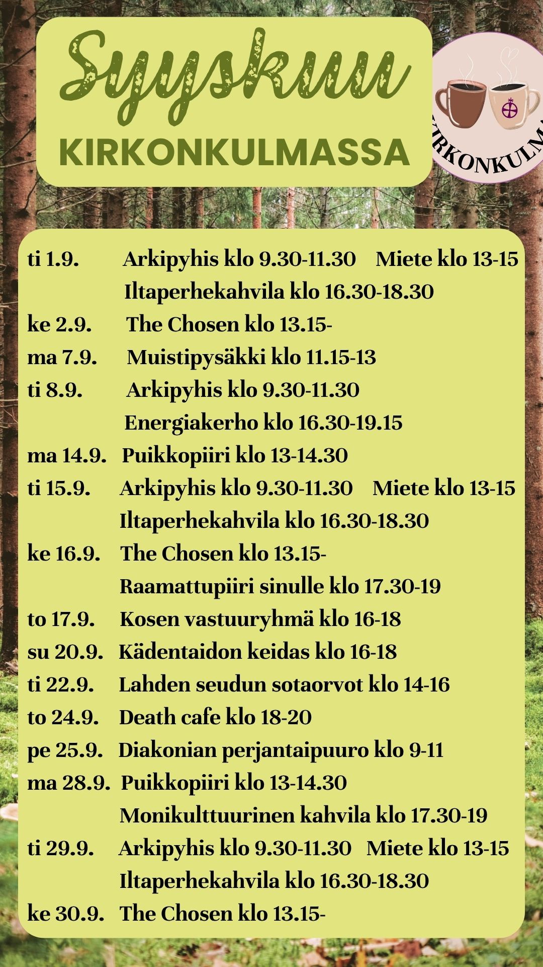 Syyskuun kalenteri